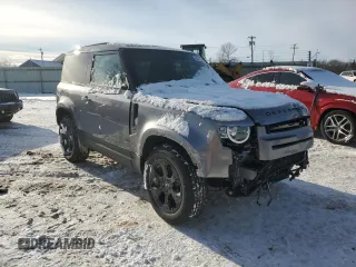 2023 Land Rover Defender S with VIN SALEJ6EX7P2243744, listed as a Copart auction lot 88471945 with 18,822 mi miles and Salvage title. Bid and sale history available at DreamBid. Image 4.