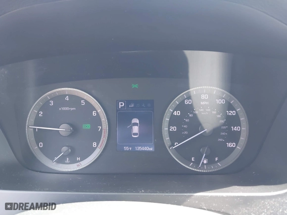 2015 Hyundai Sonata 2.4L SE with VIN 5NPE24AF9FH184084, listed as a IAAI auction lot 42012096 with 135,440 mi miles. Bid and sale history available at carsss.com. Image 7.