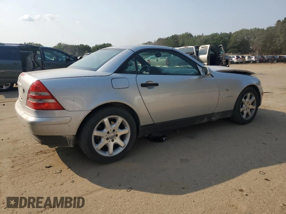 1999 Mercedes-Benz SLK-Class with VIN WDBKK47F9XF127582, listed as a Copart auction lot 71345494 with 187,302 mi miles and Salvage Title. Bid and sale history available at carsss.com. Image 3.