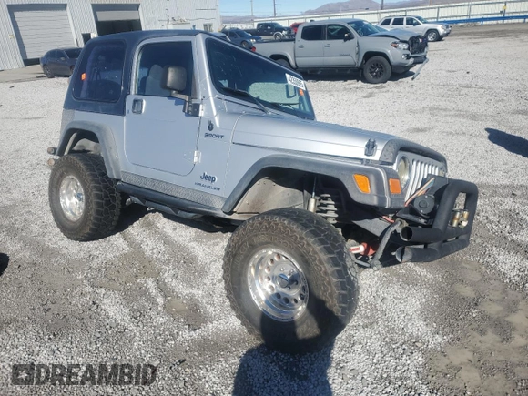 2005 Jeep Wrangler Sport with VIN 1J4FA49S05P375785, listed as a Copart auction lot 42350995 with 0 mi miles and Salvage Title. Bid and sale history available at carsss.com. Image 4.