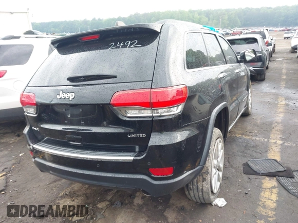 2017 Jeep Grand Cherokee Limited with VIN 1C4RJFBG9HC912492, listed as a IAAI auction lot 42161318 with Not provided miles and . Bid and sale history available at DreamBid. Image 4.