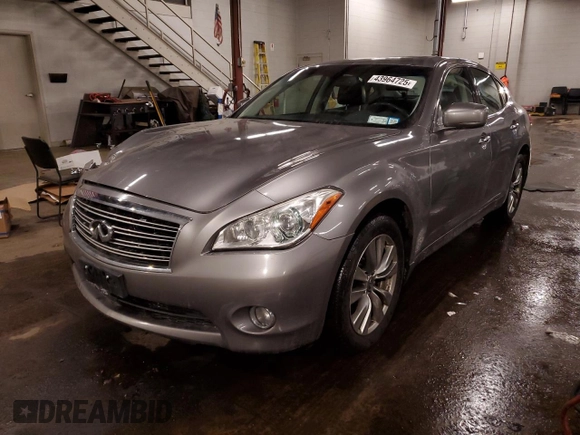 2011 Infiniti M with VIN JN1BY1AR1BM376791, listed as a Copart auction lot 43964725 with 190,460 mi miles and Salvage Title. Bid and sale history available at DreamBid. Image 1.
