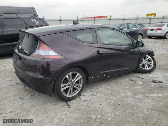 2013 Honda CR-Z with VIN JHMZF1D41DS000557, listed as a Copart auction lot 47536735 with NaN miles and Salvage Title. Bid and sale history available at carsss.com. Image 3.