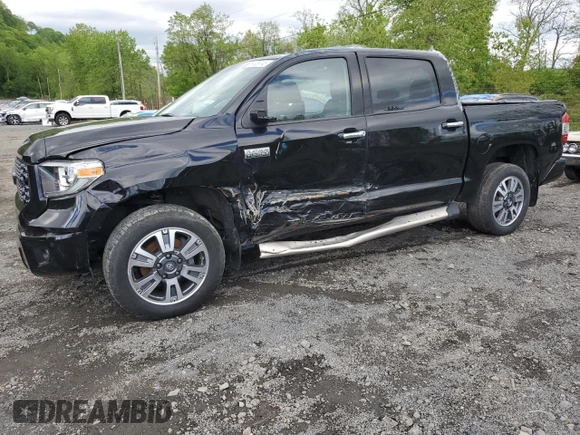 2021 Toyota Tundra Platinum with VIN 5TFAY5F18MX965518, listed as a Copart auction lot 56329745 with 66,313 mi miles and Salvage title. Bid and sale history available at DreamBid. Image 1.