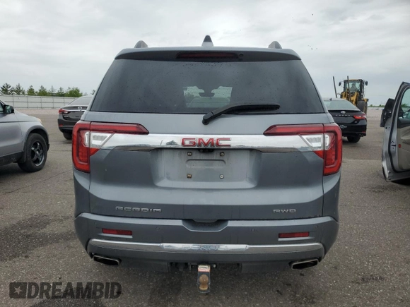 2020 GMC Acadia Denali with VIN 1GKKNXLS6LZ176328, listed as a Copart auction lot 58144725 with 70,321 mi miles and Salvage title. Bid and sale history available at DreamBid. Image 6.