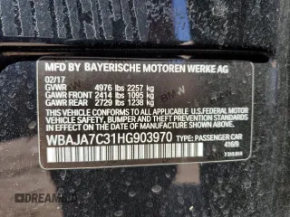 2017 BMW 5 Series 530i xDrive with VIN WBAJA7C31HG903970, listed as a Copart auction lot 48698485 with 157,934 mi miles and Clean Title. Bid and sale history available at carsss.com. Image 12.
