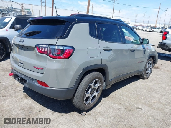 2022 Jeep Compass Trailhawk с VIN 3C4NJDDB2NT224046, выставлен на аукционе IAAI как лот 42086536 с пробегом 40 230 миль миль и . История ставок и продаж доступна на DreamBid. Изображение 4.