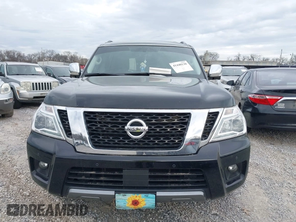 2019 Nissan Armada Platinum with VIN JN8AY2NE8K9755381, listed as a IAAI auction lot 41440130 with 137,026 mi miles. Bid and sale history available at carsss.com. Image 12.