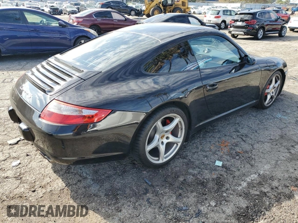 2007 Porsche 911 Carrera S with VIN WP0AB29907S731473, listed as a Copart auction lot 43284385 with 81,597 mi miles and Salvage Title. Bid and sale history available at carsss.com. Image 3.