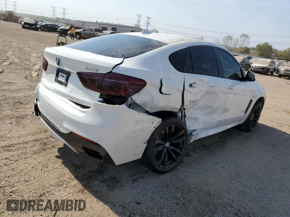 2018 BMW X6 xDrive50i with VIN 5UXKU6C56J0Z66652, listed as a Copart auction lot 74816694 with 56,229 mi miles and Salvage Title. Bid and sale history available at carsss.com. Image 3.