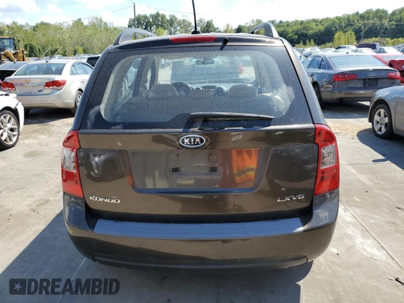 2009 Kia Rondo LX with VIN KNAFG526097251963, listed as a Copart auction lot 72342404 with 51,187 mi miles and Salvage Title. Bid and sale history available at carsss.com. Image 6.