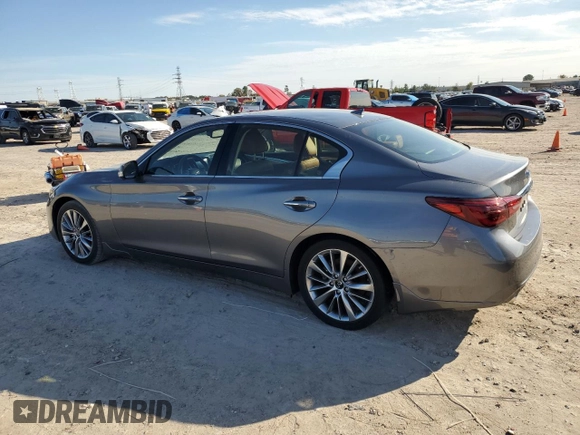 2024 Infiniti Q50 Luxe with VIN JN1EV7BP9RM600258, listed as a Copart auction lot 83970674 with Not provided miles and Salvage title. Bid and sale history available at DreamBid. Image 2.