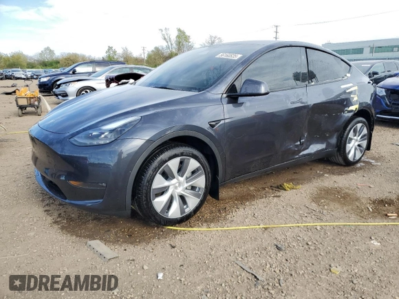 2024 Tesla Model Y Long Range with VIN 7SAYGDEE3RA256304, listed as a Copart auction lot 56160535 with 20,224 mi miles and Salvage title. Bid and sale history available at DreamBid. Image 1.