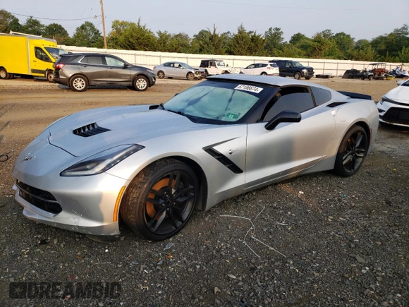 2016 Chevrolet Corvette Z51 1LT with VIN 1G1YH2D73G5123716, listed as a Copart auction lot 67186674 with 0 mi miles and Salvage Title. Bid and sale history available at carsss.com. Image 1.