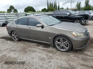 2007 Infiniti M45 Sdn with VIN JNKBY01EX7M403691, listed as a Copart auction lot 74678434 with 96,425 mi miles and Salvage Title. Bid and sale history available at carsss.com. Image 4.