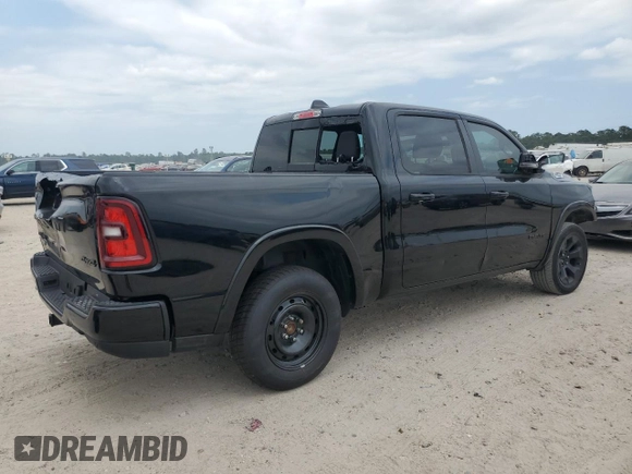 2025 Ram 1500 Big Horn with VIN 1C6SRFFP4SN560753, listed as a Copart auction lot 53446165 with 3,672 mi miles and Salvage Title. Bid and sale history available at carsss.com. Image 3.