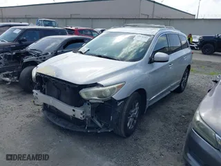 2015 Infiniti QX60 with VIN 5N1AL0MN1FC543104, listed as a IAAI auction lot 41870709 with 77,361 mi miles. Bid and sale history available at carsss.com. Image 2.