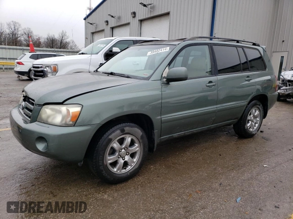 2005 Toyota Highlander z VIN JTEGP21A950088501, wystawiony jako Copart lot #39482414 z przebiegiem 257 411 mil mil oraz Szkoda całkowita • Salvage title. Historia ofert i sprzedaży dostępna na DreamBid. Obrazek 1.