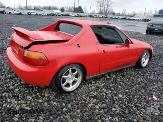 1993 Honda del Sol S with VIN JHMEG1143PS000418, listed as a Copart auction lot 87465694 with 156,826 mi miles and Salvage Title. Bid and sale history available at carsss.com. Image 3.