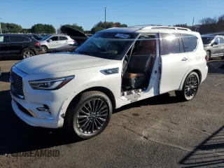 2022 Infiniti QX80 SENSORY with VIN JN8AZ2BEXN9291256, listed as a Copart auction lot 77907584 with 36,254 mi miles and Salvage Title. Bid and sale history available at carsss.com. Image 1.