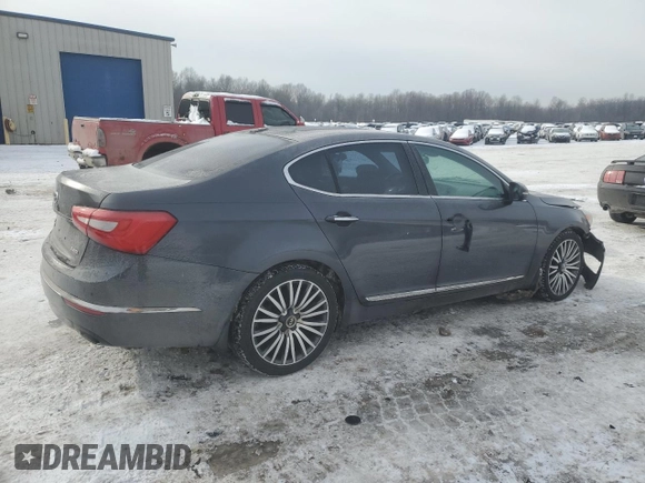 2014 Kia Cadenza Premium with VIN KNALN4D74E5128214, listed as a Copart auction lot 87692675 with 159,014 mi miles and Salvage Title. Bid and sale history available at carsss.com. Image 3.