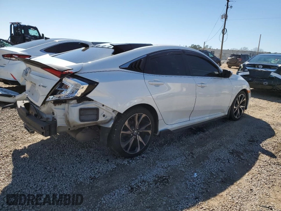 2020 Honda Civic Sedan Sport with VIN 2HGFC2F85LH556395, listed as a Copart auction lot 44930215 with 72,599 mi miles and Salvage Title. Bid and sale history available at carsss.com. Image 3.