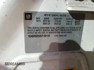 2012 Buick LaCrosse Premium 3 with VIN 1G4GH5E32CF189108, listed as a Copart auction lot 46269125 with 137,222 mi miles and Salvage Title. Bid and sale history available at carsss.com. Image 12.