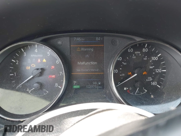 2019 Nissan Rogue SV with VIN KNMAT2MT0KP527901, listed as a IAAI auction lot 42260779 with 102,975 mi miles and . Bid and sale history available at DreamBid. Image 7.