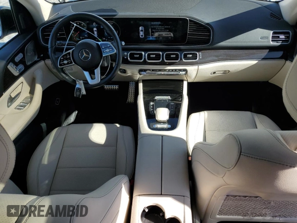 2022 Mercedes-Benz GLS with VIN 4JGFF5KE8NA802405, listed as a Copart auction lot 43269675 with 21,302 mi miles and Salvage Title. Bid and sale history available at carsss.com. Image 8.