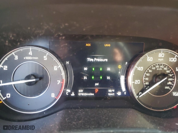 2020 Acura RDX with VIN 5J8TC1H30LL010119, listed as a Copart auction lot 78032884 with 78,326 mi miles and Salvage Title. Bid and sale history available at carsss.com. Image 9.