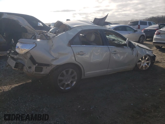 2008 Lincoln MKZ with VIN 3LNHM28T48R622271, listed as a Copart auction lot 44160135 with 112,208 mi miles and Salvage Title. Bid and sale history available at DreamBid. Image 3.