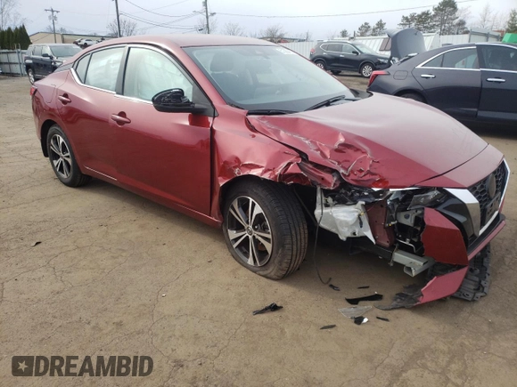 2021 Nissan Sentra SV with VIN 3N1AB8CV6MY319339, listed as a Copart auction lot 51380455 with 47,578 mi miles and Salvage Title. Bid and sale history available at DreamBid. Image 4.