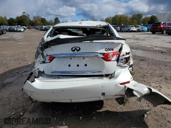 2017 Infiniti Q50 3.0t Sport with VIN JN1EV7ARXHM833082, listed as a Copart auction lot 75851794 with 63,349 mi miles and Salvage Title. Bid and sale history available at carsss.com. Image 6.