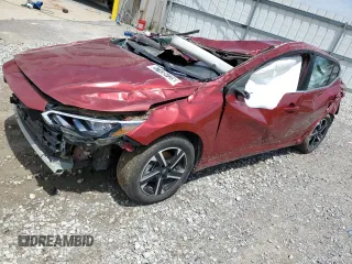 2024 Nissan Sentra SV z VIN 3N1AB8CV9RY349488, wystawiony jako Copart lot #57135725 z przebiegiem Nie podano mil oraz Szkoda całkowita • Salvage title. Historia ofert i sprzedaży dostępna na DreamBid. Obrazek 1.