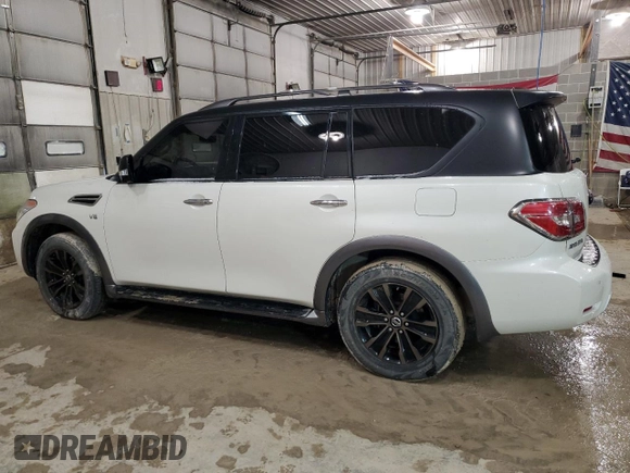 2018 Nissan Armada Platinum with VIN JN8AY2NE0J9730294, listed as a Copart auction lot 47524605 with 154,265 mi miles and Salvage Title. Bid and sale history available at carsss.com. Image 2.