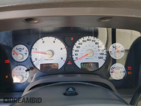 2004 Dodge Ram 2500 SLT with VIN 3D7KA28C14G200747, listed as a Copart auction lot 44989215 with 249,340 mi miles and Clean Title. Bid and sale history available at carsss.com. Image 9.