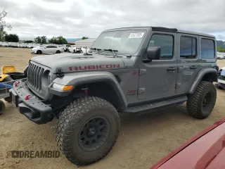 2019 Jeep Wrangler Unlimited Rubicon with VIN 1C4HJXFG6KW661609, listed as a Copart auction lot 55527005 with 25,302 mi miles and Salvage title. Bid and sale history available at DreamBid. Image 1.