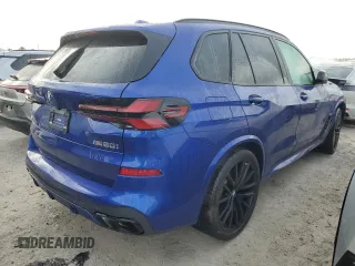 2024 BMW X5 M60i with VIN 5UX33EU08R9T28706, listed as a Copart auction lot 75655144 with 0 mi miles and Non Repairable. Bid and sale history available at carsss.com. Image 3.