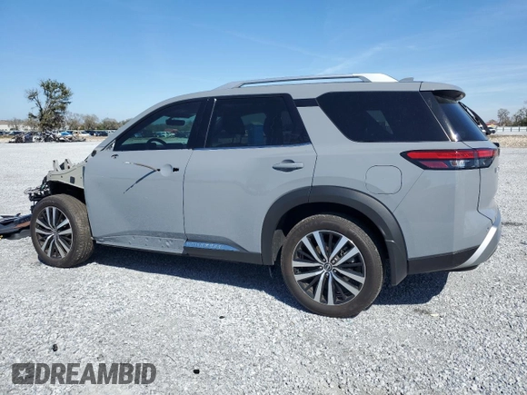 2024 Nissan Pathfinder Platinum with VIN 5N1DR3DH3RC233340, listed as a Copart auction lot 46373455 with 14,057 mi miles and Salvage title. Bid and sale history available at DreamBid. Image 2.