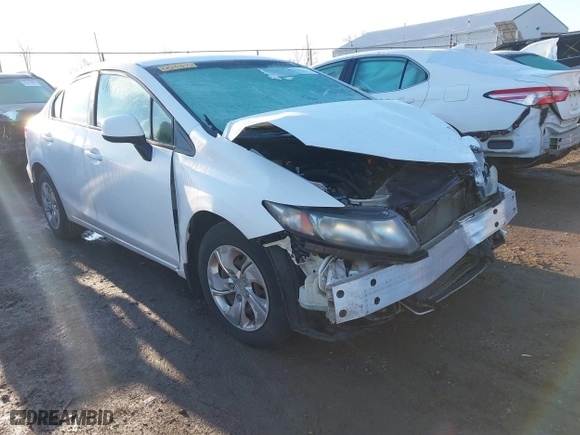 2013 Honda Civic Sdn LX with VIN 19XFB2F54DE003872, listed as a IAAI auction lot 41894513 with 113,253 mi miles. Bid and sale history available at carsss.com. Image 6.