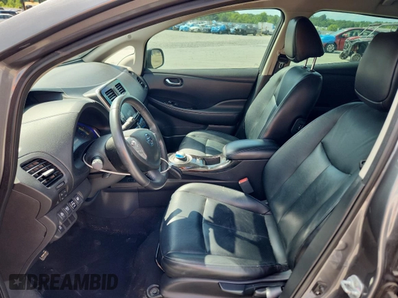 2017 Nissan LEAF SV with VIN 1N4BZ0CP1HC302162, listed as a Copart auction lot 62365315 with 60,281 mi miles and Salvage title. Bid and sale history available at DreamBid. Image 7.