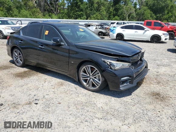 2015 Infiniti Q50 Premium z VIN JN1BV7AP7FM340202, wystawiony jako Copart lot #52777575 z przebiegiem 70 023 mil mil oraz Szkoda całkowita • Salvage title. Historia ofert i sprzedaży dostępna na DreamBid. Obrazek 4.