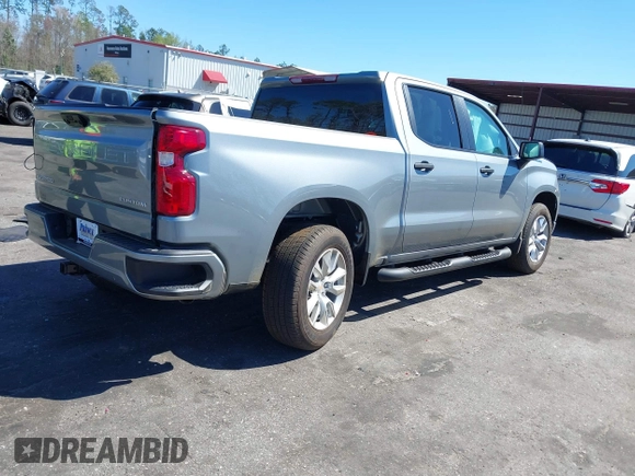 2025 Chevrolet Silverado 1500 Custom with VIN 1GCPABEK8SZ201449, listed as a IAAI auction lot 41742273 with 244 mi miles and . Bid and sale history available at DreamBid. Image 4.