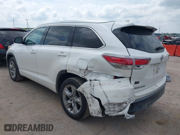 2015 Toyota Highlander Limited with VIN 5TDDKRFH9FS204671, listed as a IAAI auction lot 42503768 with 275,365 mi miles and . Bid and sale history available at DreamBid. Image 3.