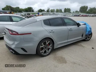 2019 Kia Stinger GT1 with VIN KNAE45LC1K6046642, listed as a Copart auction lot 64435054 with 89,049 mi miles and Salvage Title. Bid and sale history available at DreamBid. Image 3.