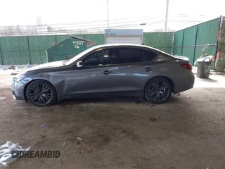2020 Infiniti Q50 3.0t LUXE with VIN JN1EV7ARXLM254991, listed as a IAAI auction lot 41688390 with 55,873 mi miles. Bid and sale history available at carsss.com. Image 14.