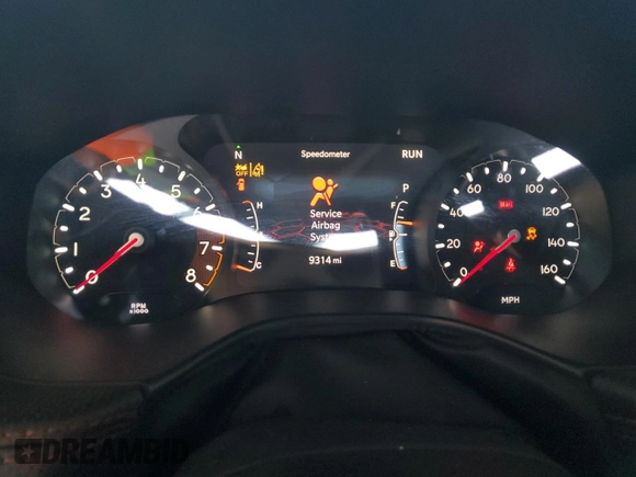 2025 Jeep Compass Trailhawk with VIN 3C4NJDDNXST553759, listed as a Copart auction lot 64247685 with 9,314 mi miles and Salvage title. Bid and sale history available at DreamBid. Image 9.