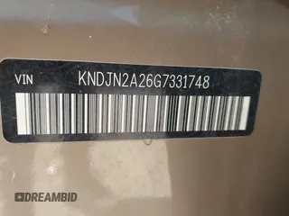 2016 Kia Soul with VIN KNDJN2A26G7331748, listed as a IAAI auction lot 41720004 with 59,674 mi miles. Bid and sale history available at carsss.com. Image 9.