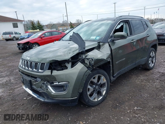 2020 Jeep Compass Limited with VIN 3C4NJDCBXLT123657, listed as a IAAI auction lot 42004527 with 99,669 mi miles and . Bid and sale history available at DreamBid. Image 17.