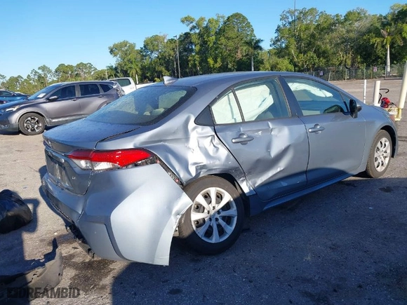 2021 Toyota Corolla LE with VIN JTDEPMAE7MJ156524, listed as a IAAI auction lot 41829933 with 44,406 mi miles. Bid and sale history available at carsss.com. Image 4.